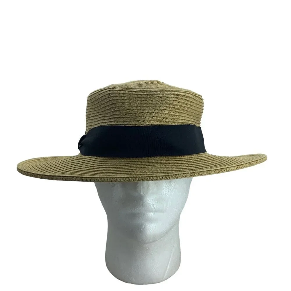 a new day Panama Hat Packable UPF 50+ Adjustable Band Paper Blend NEW Wide‎ Brim